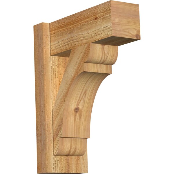 Ekena Millwork Olympic Block Rough Sawn Outlooker, Western Red Cedar, 6"W x 14"D x 18"H OUT06X14X18OLY05RWR - main